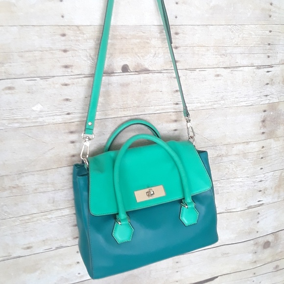 kate spade Bags Kate Spade Teal Mint Leather Crossbody Satchel